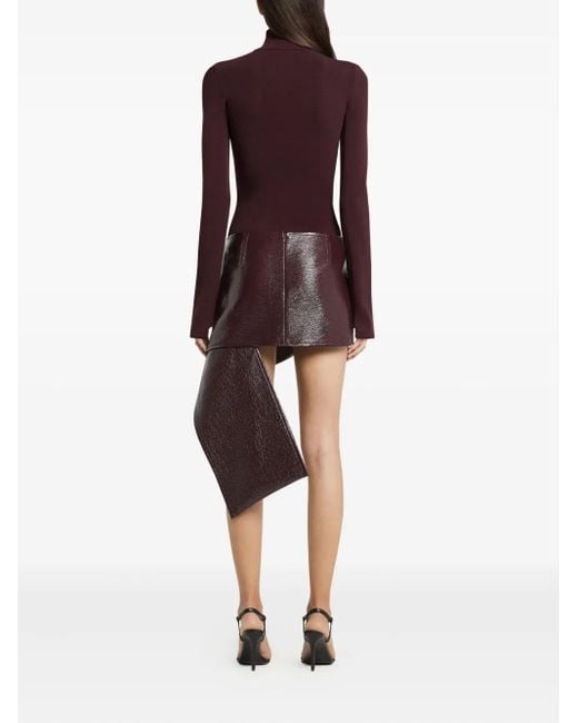 Courreges Purple Mock-Neck Long-Sleeve Sweater