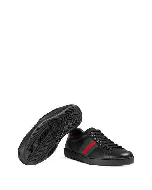 Gucci Black Ace Leather Sneaker for men