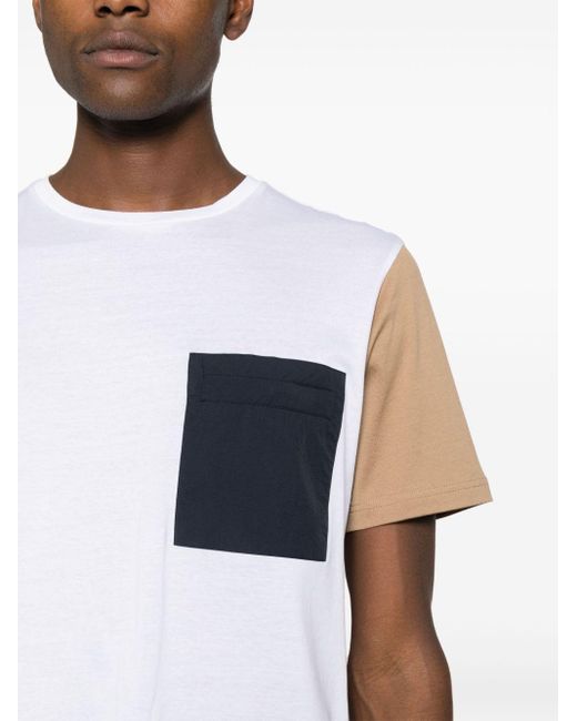 Camiseta con diseño colour block Herno de hombre de color White
