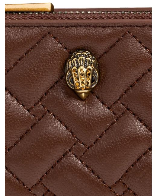Kurt Geiger Brown Kensington Quilted-Pattern Leather Wallet