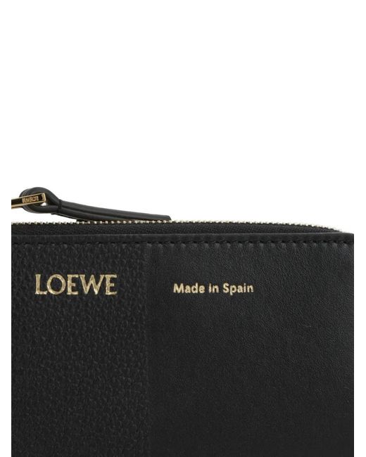 Loewe Black Grained-Leather Card Holder