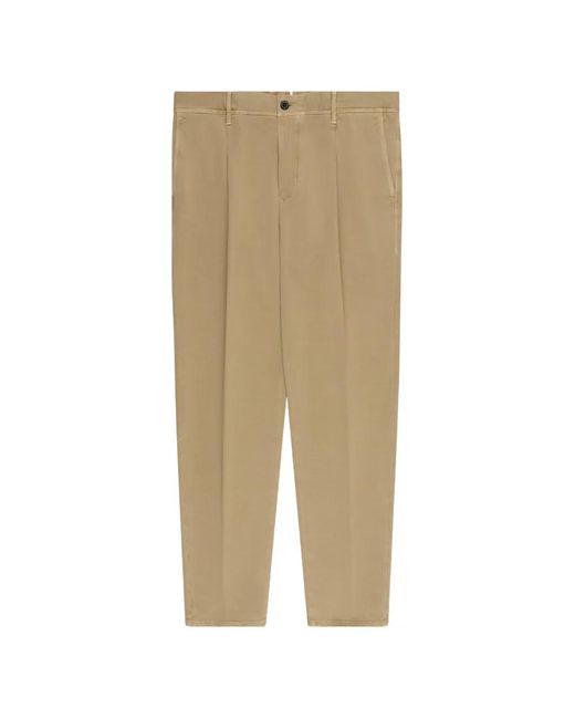 Slowear Natural Buttoned Tapered Trousers for men