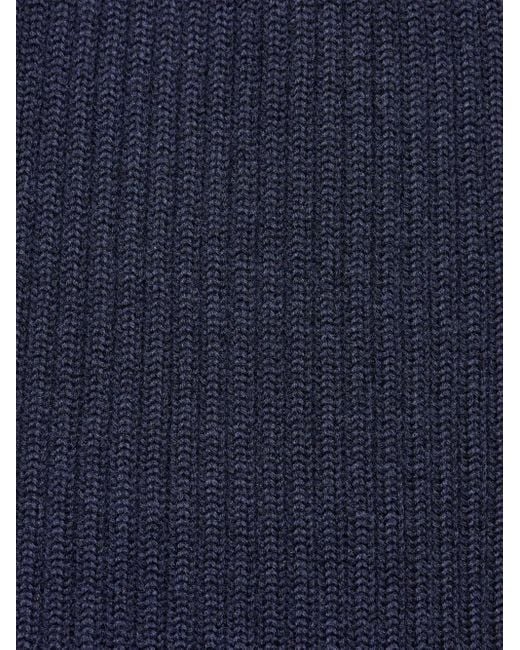 DSquared² Blue Ribbed Crewneck Sweater for men