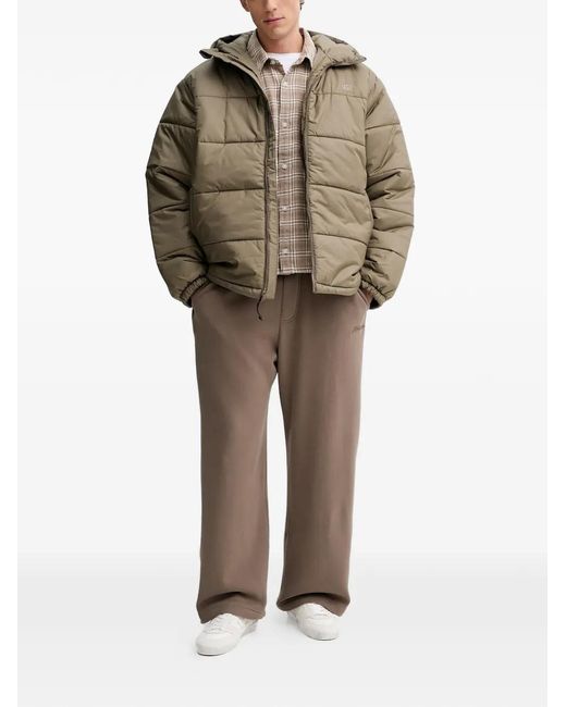 Vans Brown Hooded Quilted Jacket for men