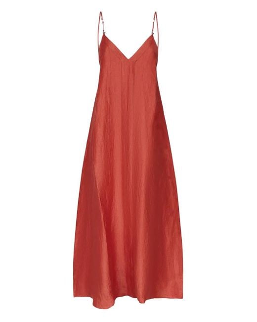 Ottod'Ame リネンブレンド ドレス Red