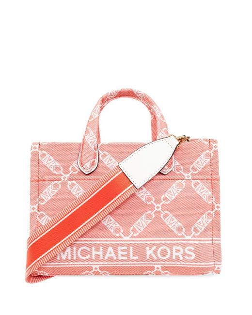 MICHAEL Michael Kors Pink Small Gigi Jacquard Tote Bag
