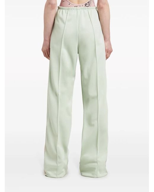 Palm Angels Green Side-Stripe Track Pants