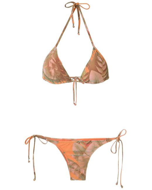 Amir Slama Multicolor Printed Triangle Bikini Set