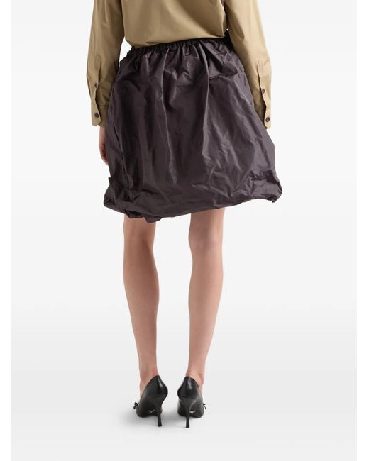 Prada Technische Taffeta Rok in het Brown