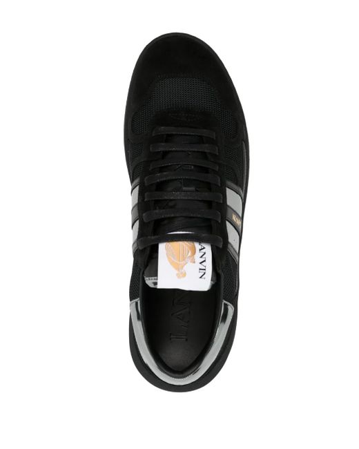 Lanvin Black Clay Lace-Up Sneakers for men