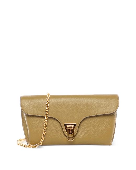 Coccinelle White Turnlock Pocket Tote Bag
