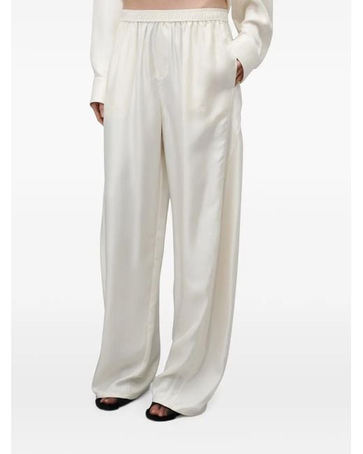 Alexander Wang White Mid-Rise Track Pant