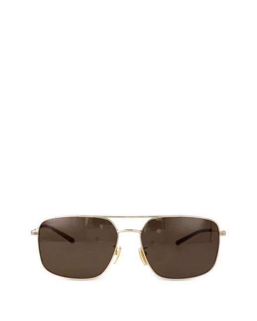 Gucci Metallic Square-Frame Sunglasses for men