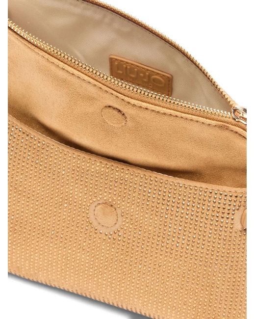 Liu Jo Natural Rhinestone-Embellished Shoulder Bag
