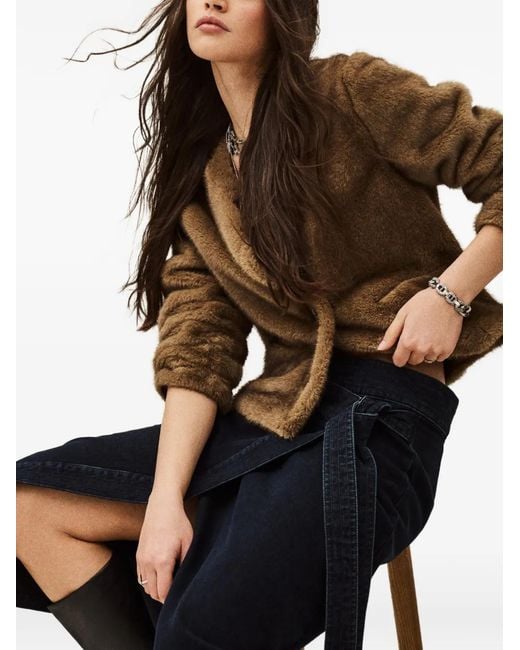 Ba&sh Blue Timy Tie-Wrap Skirt