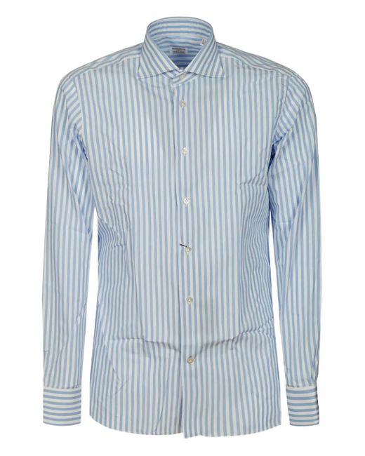 メンズ Borriello ストライプ シャツ Blue