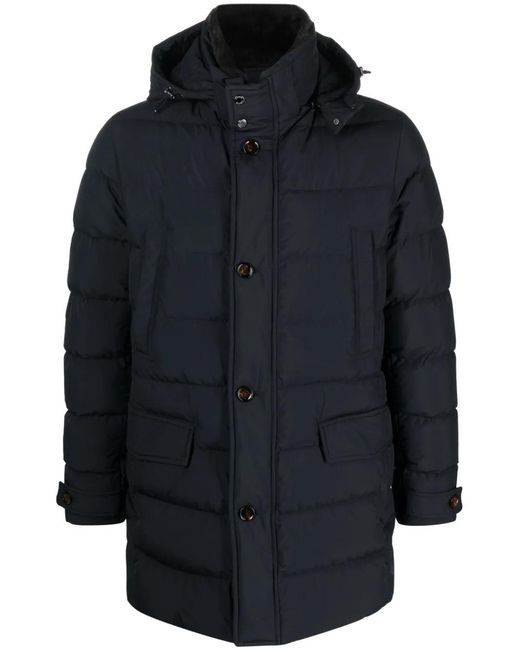 Moorer Blue Saturno-Stp Padded Coat for men