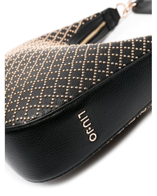Liu Jo Black Studded Faux-leather Shoulder Bag