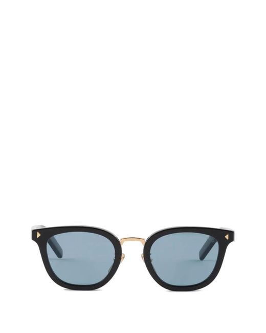 メンズ Prada ラウンドフレーム サングラス ブラック | Lyst