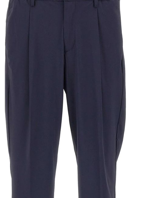 Devore Blue Belt-Loops Trousers for men