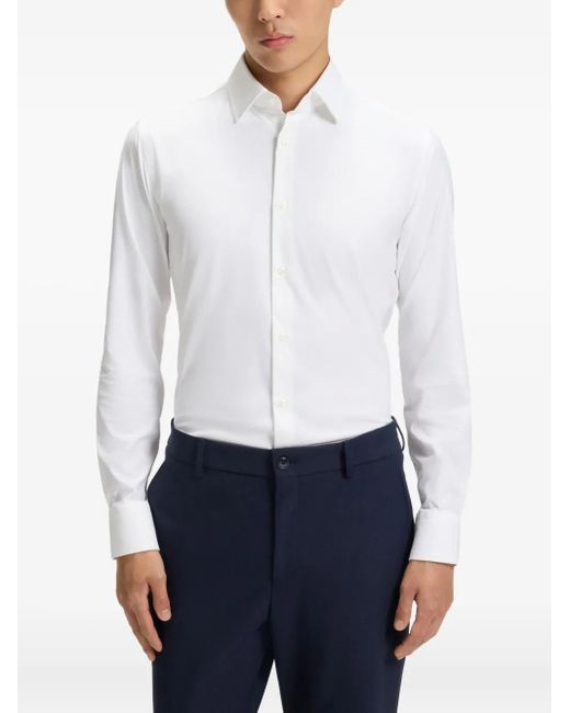 Camicia Button-Down di Boss in White da Uomo
