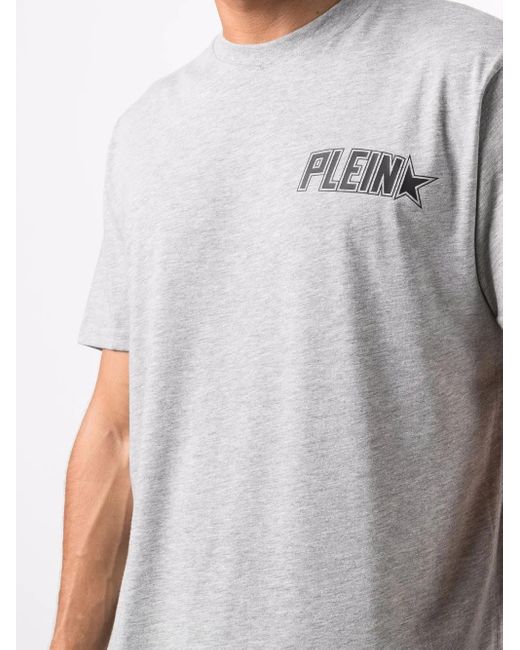 Philipp Plein White Plein Star Logo Print T-Shirt for men