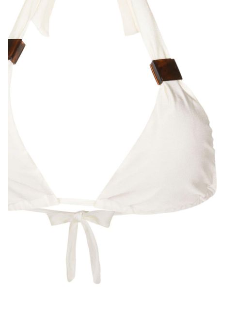 Set bikini a triangolo di Adriana Degreas in White