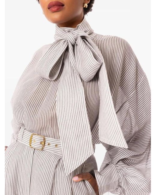 Zimmermann Pink Hypnotic Striped Blouse