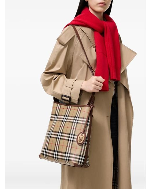 Burberry Natural Small Check Shoulder Bag