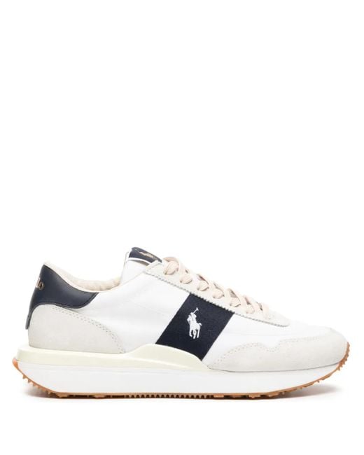 Polo Ralph Lauren White Train 89 Leather Sneakers for men