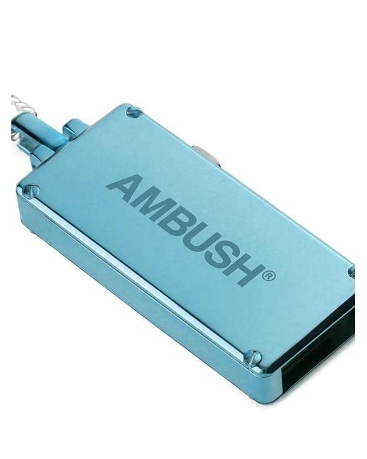 Ambush White Usb Rectangle Necklace for men