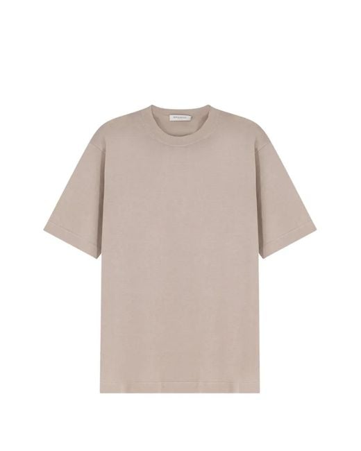 Bramani Cashmere Gray Crew-Neck T-Shirt for men