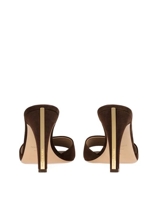 Ferragamo Brown High Heeled Mules