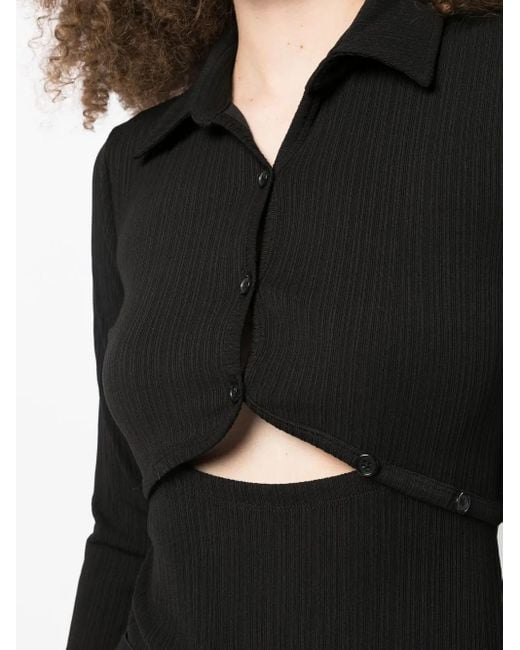 Helmut Lang Button-Up Top in het Black