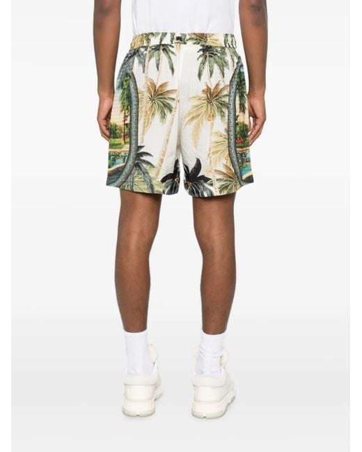 Amiri Green Mosaic-print Shorts for men