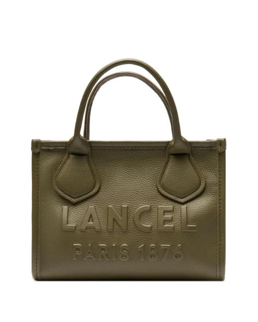 Lancel Green Jour Zip Leather Tote Bag