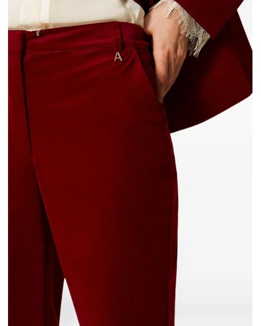 Twinset Flared Velvet Trousers