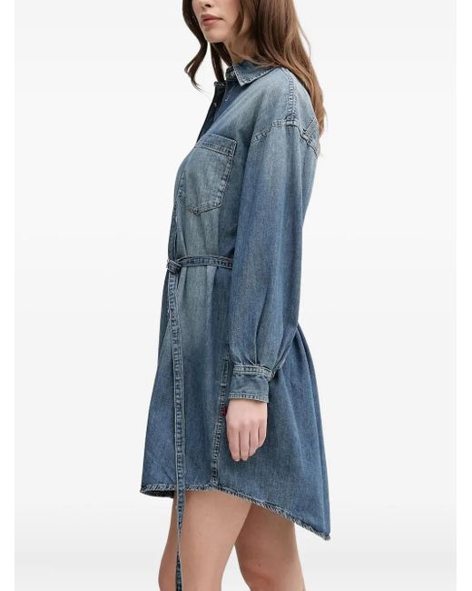 Joop! Blue Denim Shirt Mini Dress