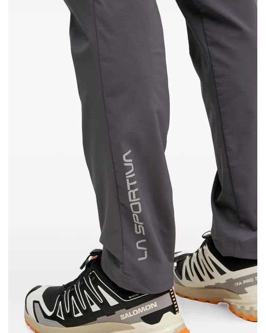 La Sportiva Gray Trail Guard Logo-Print Performance Trousers for men