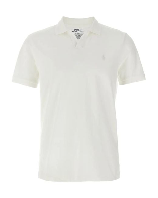 Polo Ralph Lauren White Polo Pony-Embroidered Polo Shirt for men