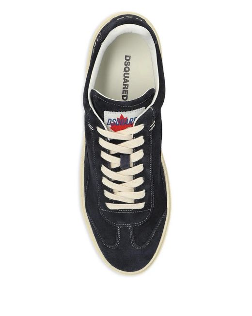 DSquared² Black Calf Leather Trainers for men