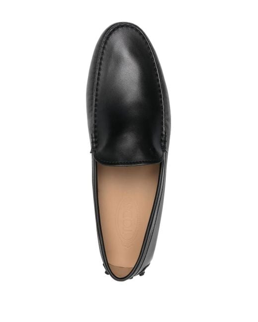 Tod's Black Slip-On Leather Loafers for men