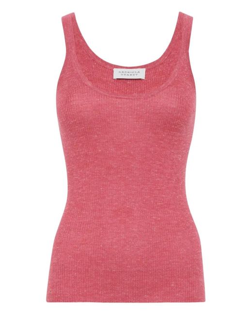 Gabriela Hearst Pink Fein Geripptes Cinxia Tanktop