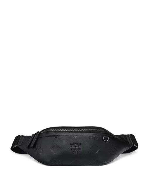 MCM Black Fursten Belt Bag for men
