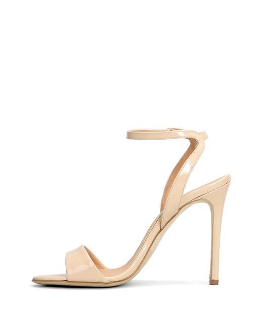 The Seller Natural Patent-Leather Ankle-Strap Sandals