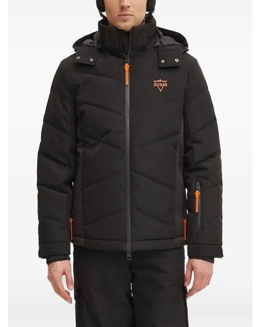 Guess Black Quilted Ski Jacket for men