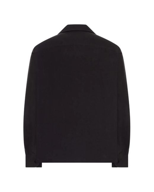 Visvim Black Patch-Pocket Wool Overshirt for men
