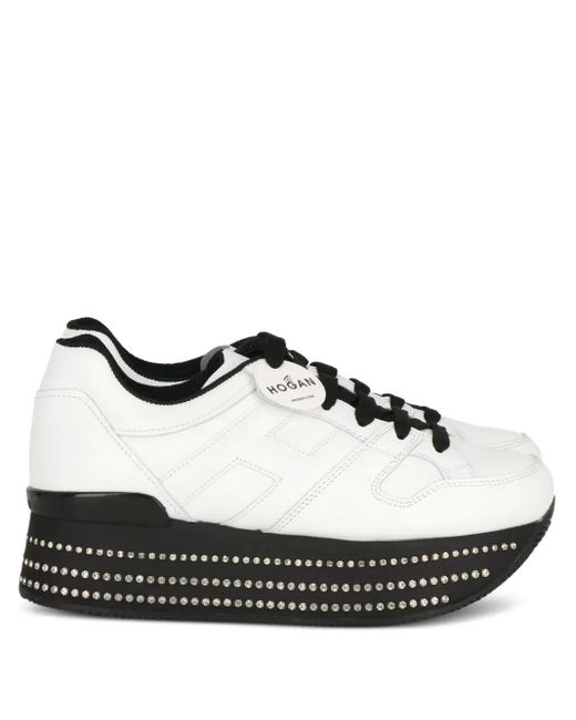 Hogan ビジュー プラットフォームスニーカー White