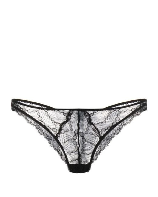 Kiki de Montparnasse Gray Mon Cheri Lace Thong