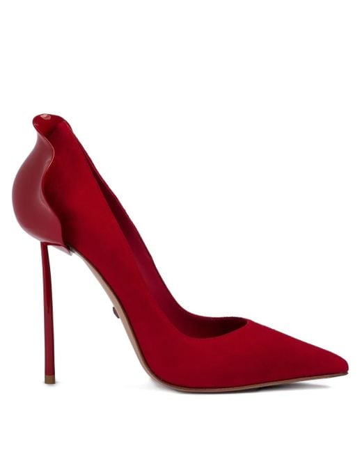 Le Silla Red Petalo Blooming Heart Pumps